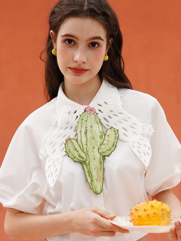 embroidered tie with Moroccan retro style, niche design, gift accessories, coffee foam original