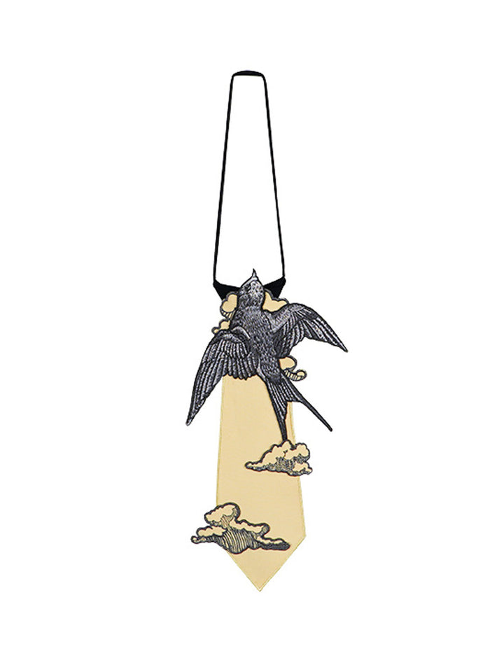 Original design tie swallow series French retro niche design sense Tie women have personality