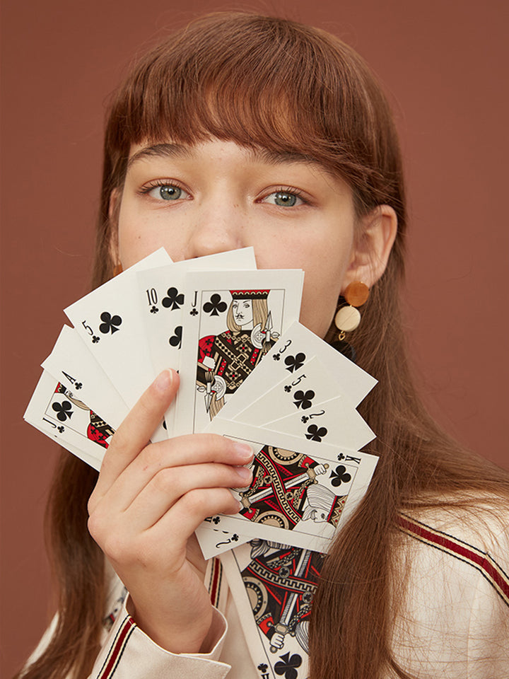 Poker Card Art Shirt - Original Retro Hong Kong Style Niche Design Top