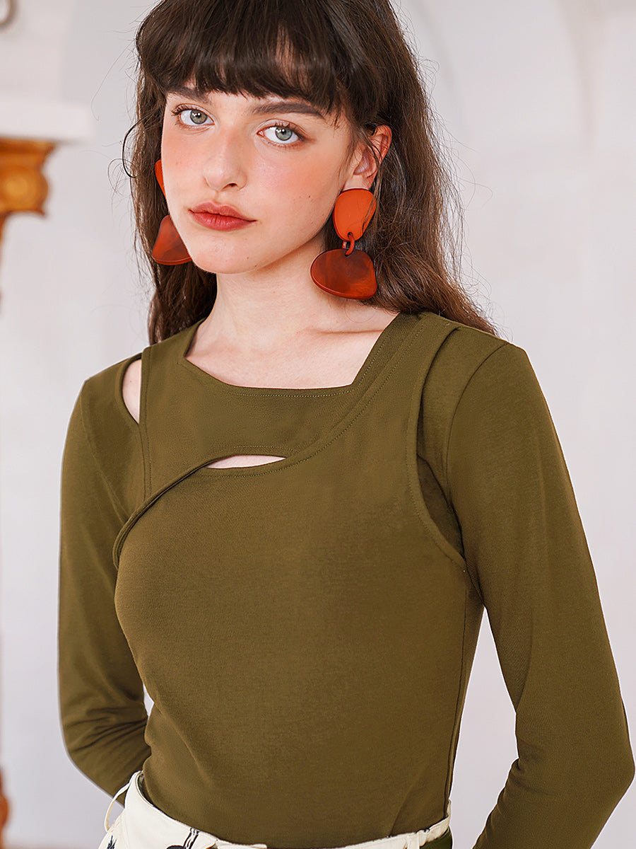 Three-color Knit Sweater - Ins Style Three-Color Slimming Base Top