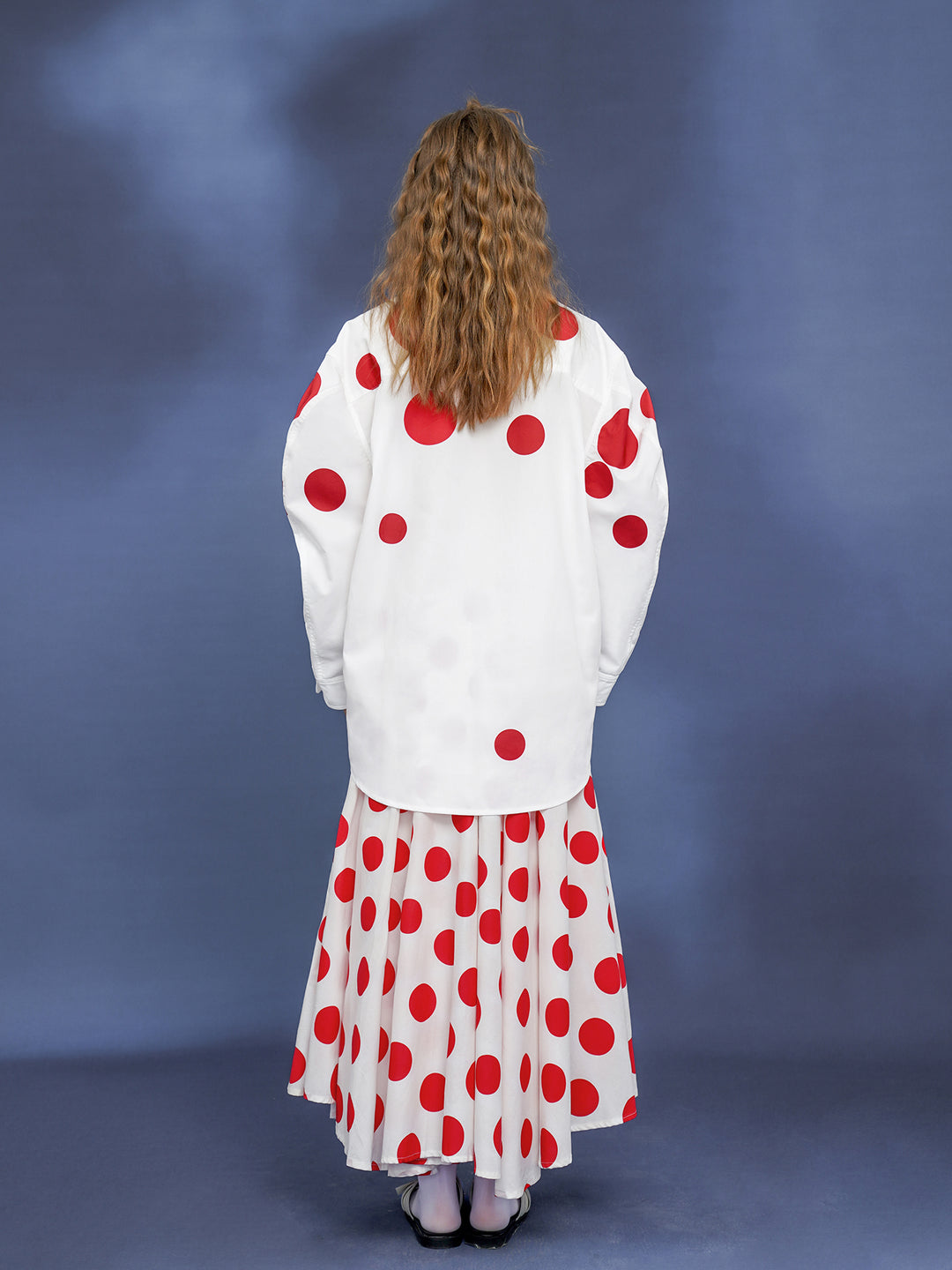 Modern Dot Art Shirt - Original Retro Silhouette Commuting Blouse