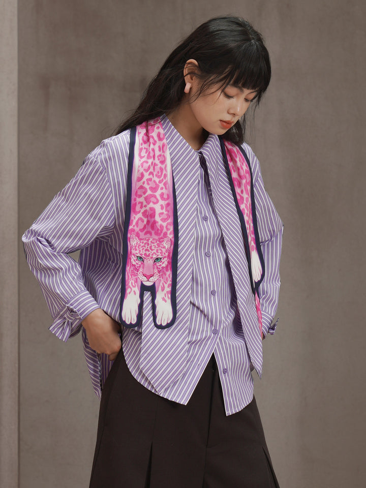 Pink Panther  Printed Silk-Feel Scarf - Soft Personalized Neck Wrap Gift