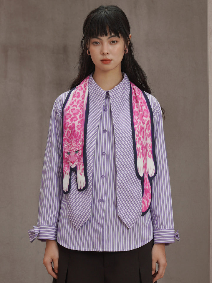 Pink Panther  Printed Silk-Feel Scarf - Soft Personalized Neck Wrap Gift