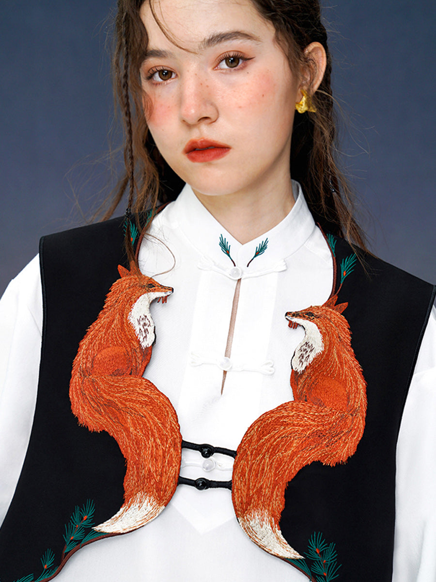 Original Fox Embroidered Vest