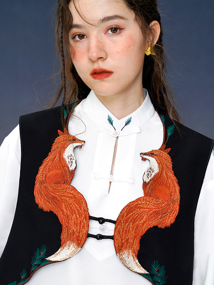 Original Fox Embroidered Vest