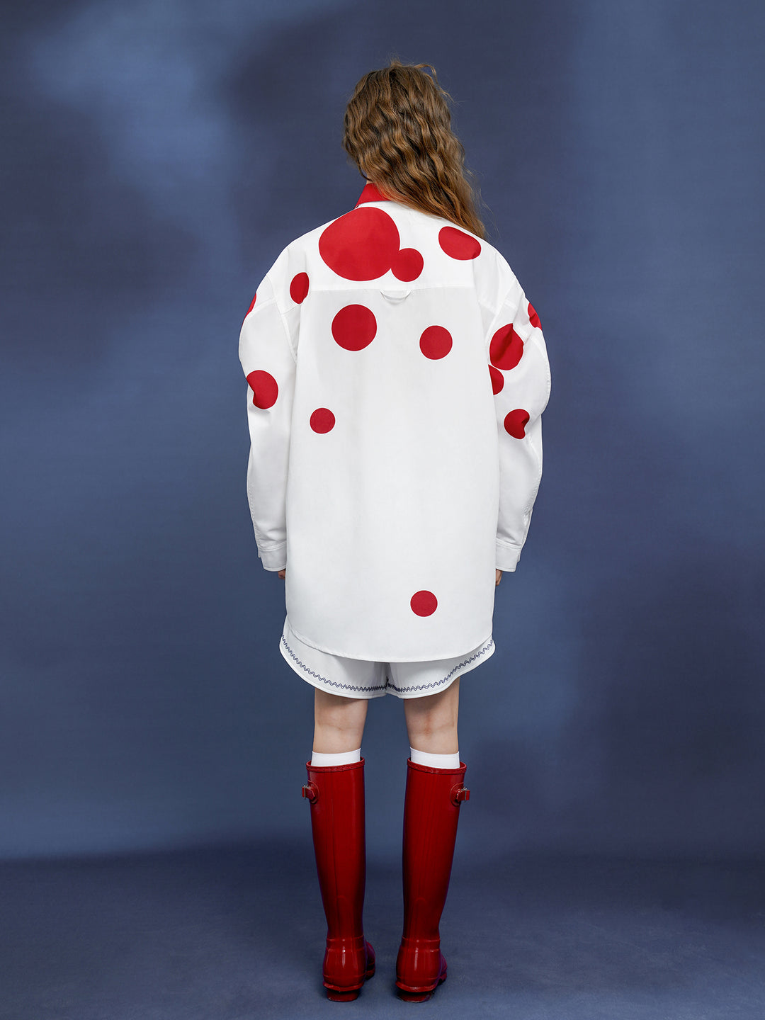 Modern Dot Art Shirt - Original Retro Silhouette Commuting Blouse