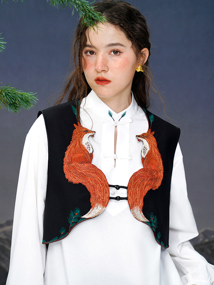 Original Fox Embroidered Vest