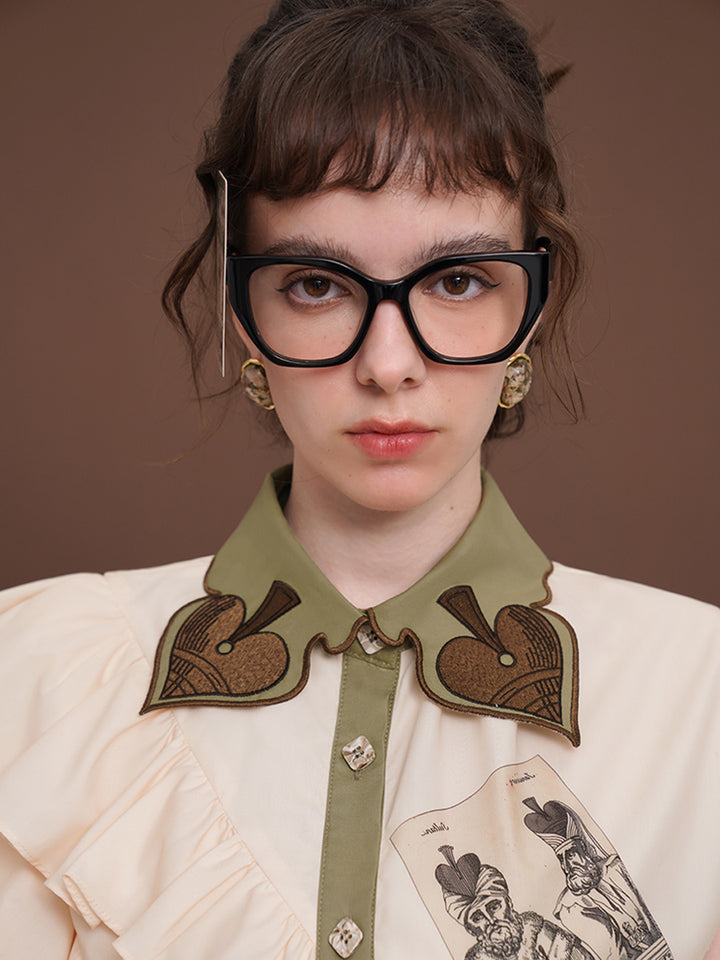 Original French retro printed floral dress for women, short sleeved romantic American retro style slimming dress