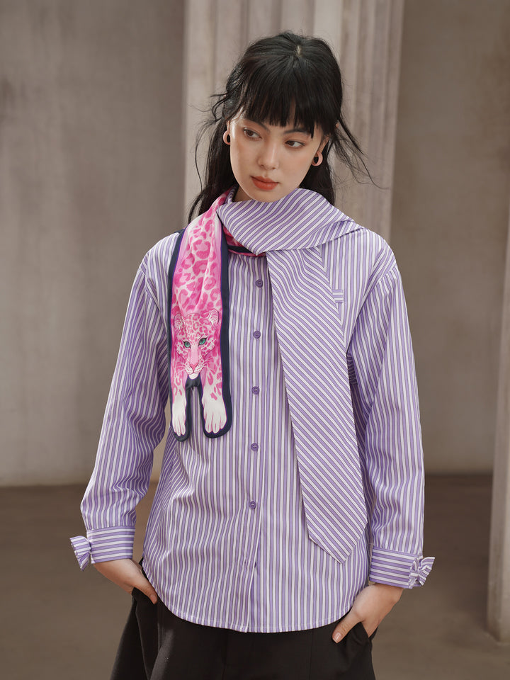Pink Panther  Printed Silk-Feel Scarf - Soft Personalized Neck Wrap Gift