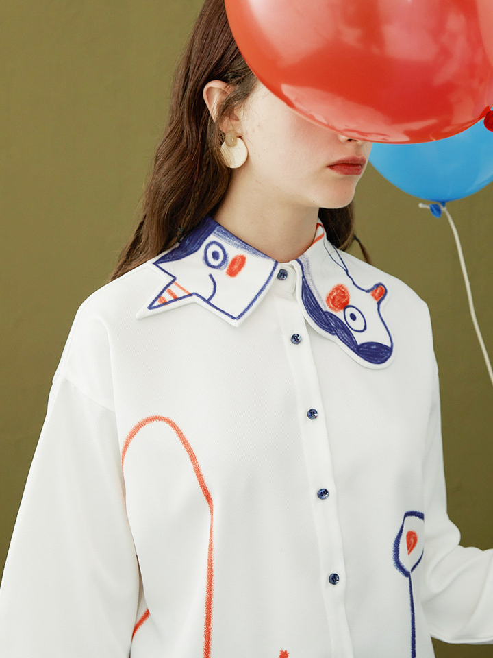 Graffiti Art Relaxed Shirt | Spring-Summer Designer Top