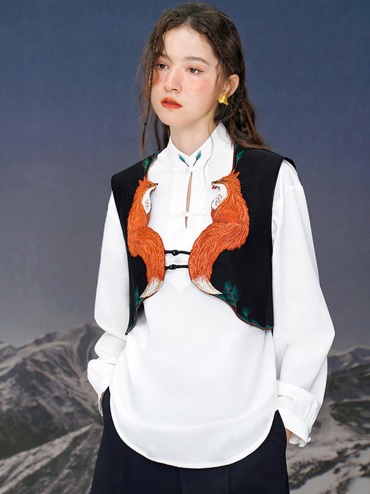 Original Fox Embroidered Vest