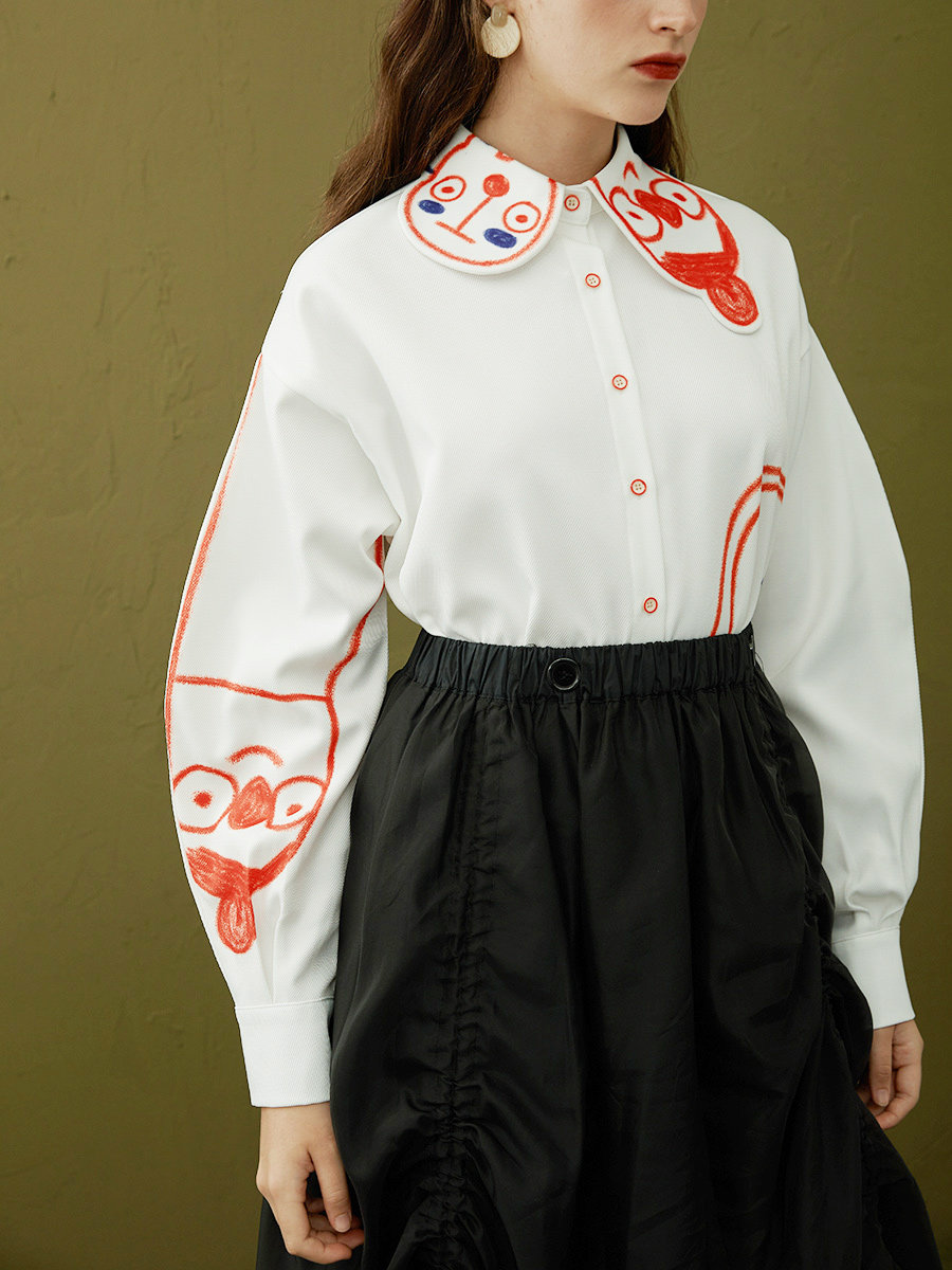 Graffiti Art Relaxed Shirt | Spring-Summer Designer Top
