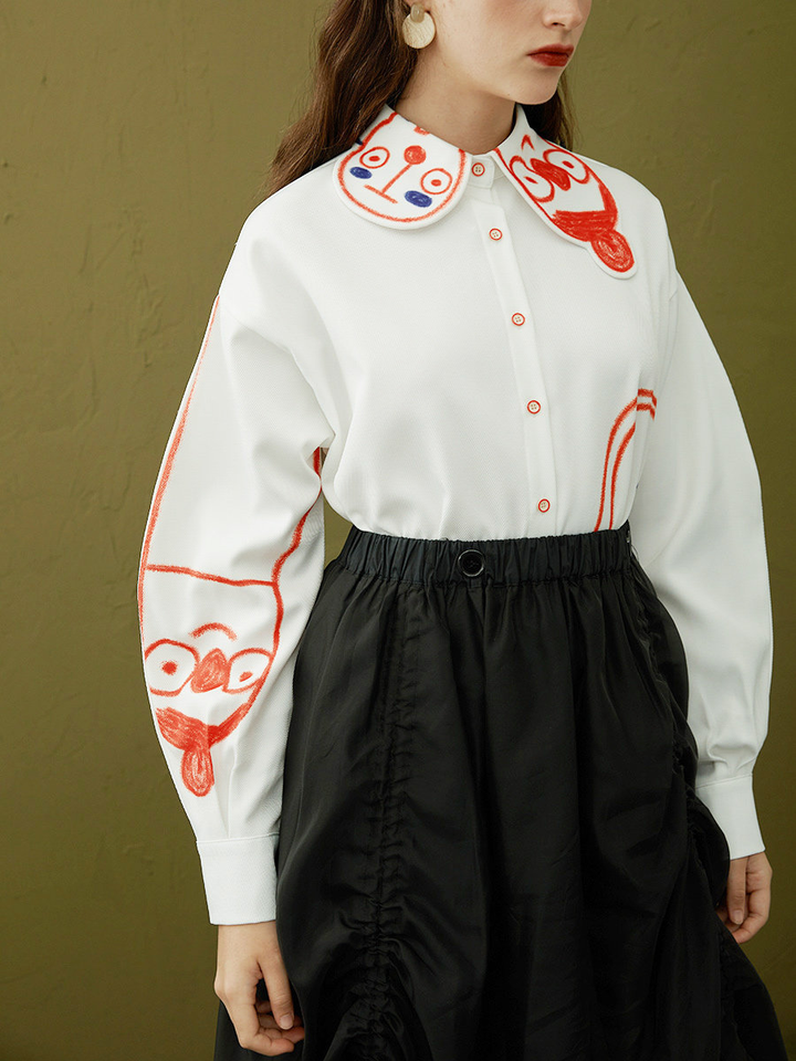 Graffiti Art Relaxed Shirt | Spring-Summer Designer Top