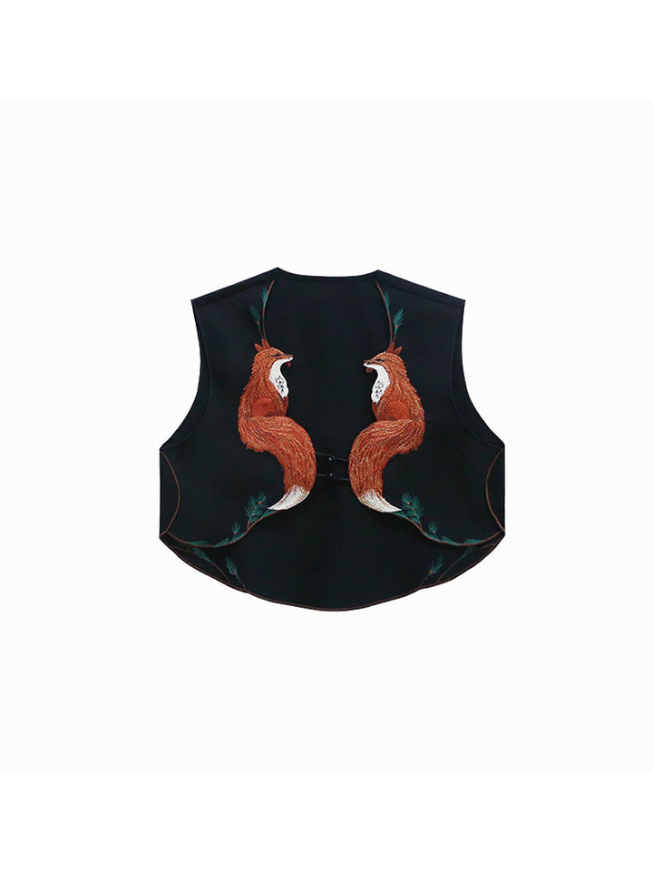 Original Fox Embroidered Vest
