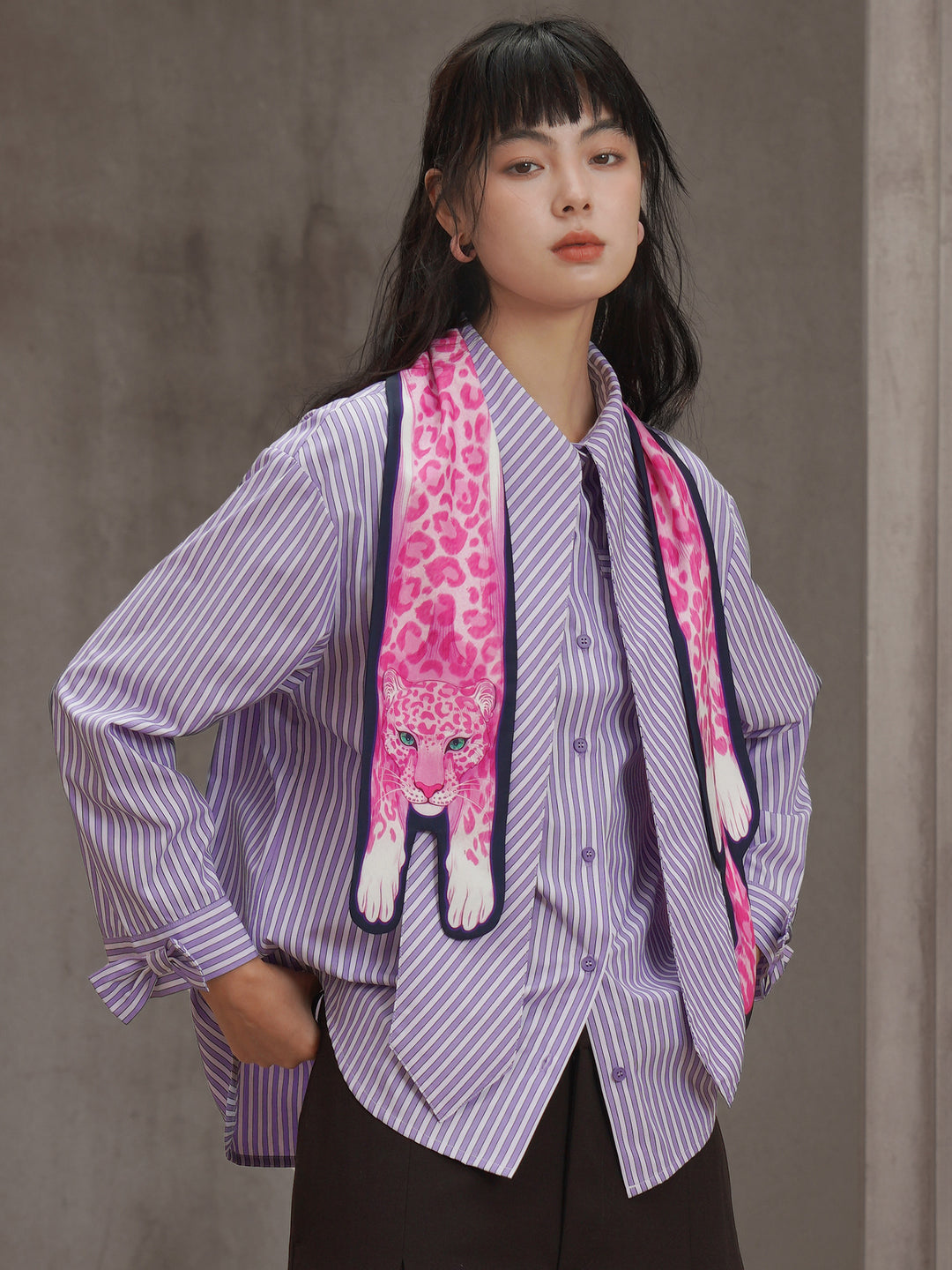 Pink Panther  Printed Silk-Feel Scarf - Soft Personalized Neck Wrap Gift
