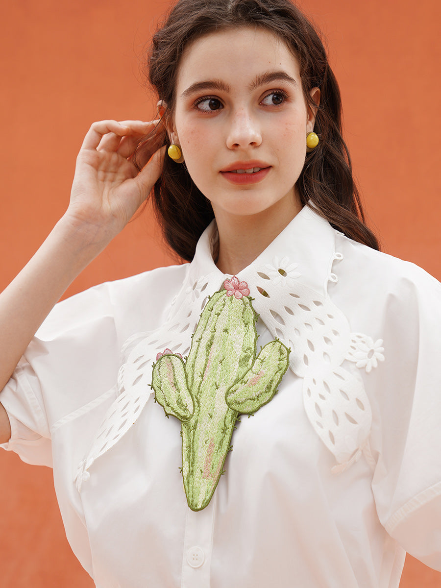 embroidered tie with Moroccan retro style, niche design, gift accessories, coffee foam original